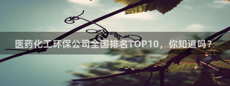 亿万钱包app下载：医药化工环保公司全国排名TOP10，你知道吗？
