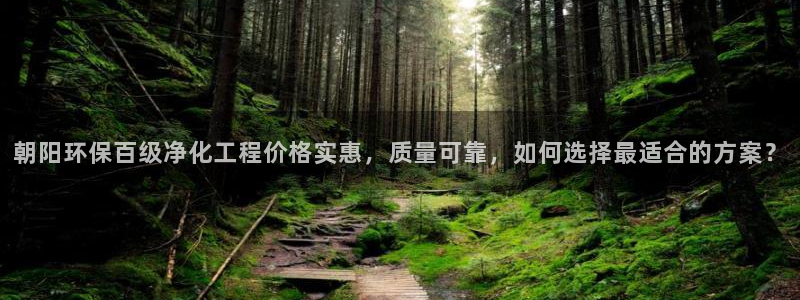 亿万先生 菲律宾：朝阳环保百级净化工程价格实惠，质量可靠，如何选择最适合的方案？